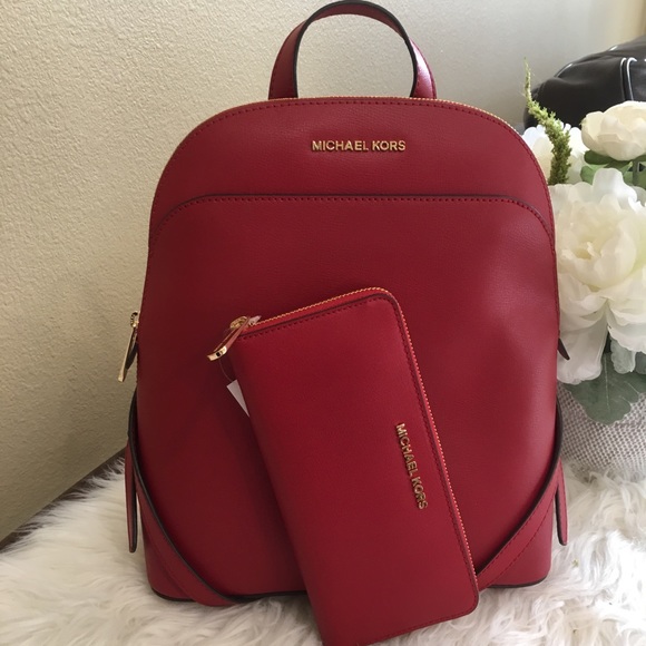 Michael Kors Handbags - Michael Kors large Emmy backpack wallet bundle